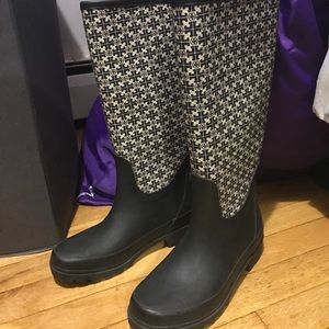100% Tory Burch Rain Boots sz 6